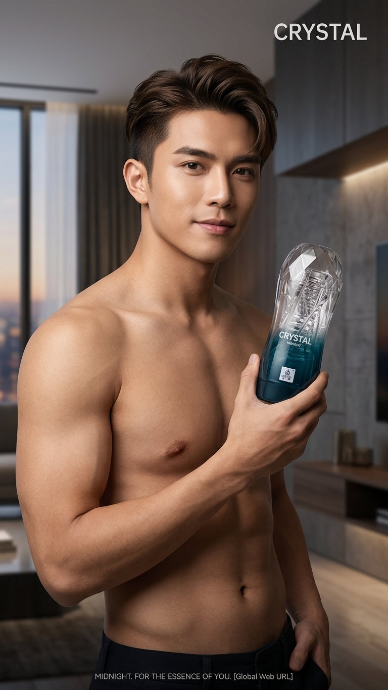 กระบอกสิลิโคนใสยาว 7 นิ้ว CRYSTAL ( รหัส RE333 )