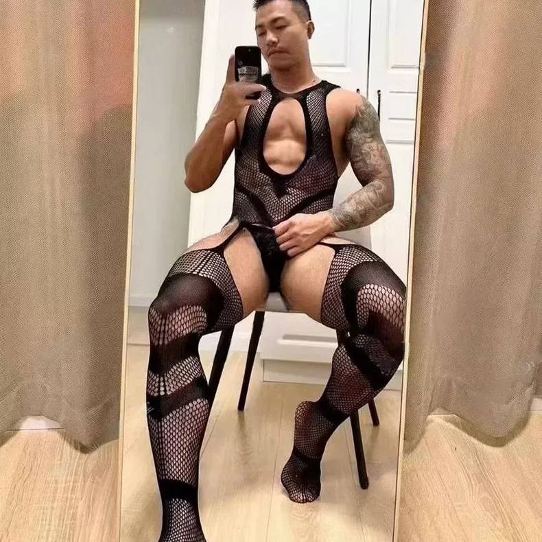 ชุดเกย์วาบหวิว ผ้ายืดขนาดฟรีไซส์ ( รหัส ฺB2232 )