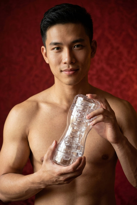กระบอกสิลิโคน Exercise แบบใหญ่ทะลุได้สองด้าน แถมเจลหล่อลิ่น 200ML ฟรี 1 ขวด  ( รหัส BE46 )