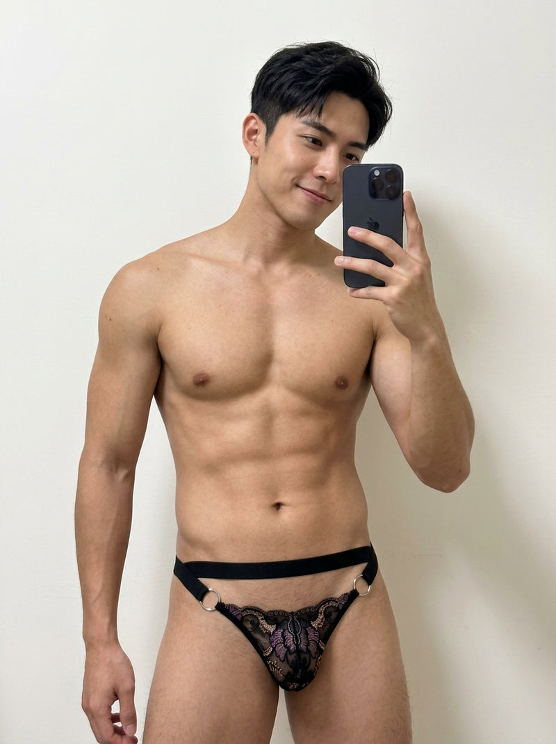 กางเกงในชายลูกไม้ ขนาดฟรีไซส์ ( รหัส NG 2988 )