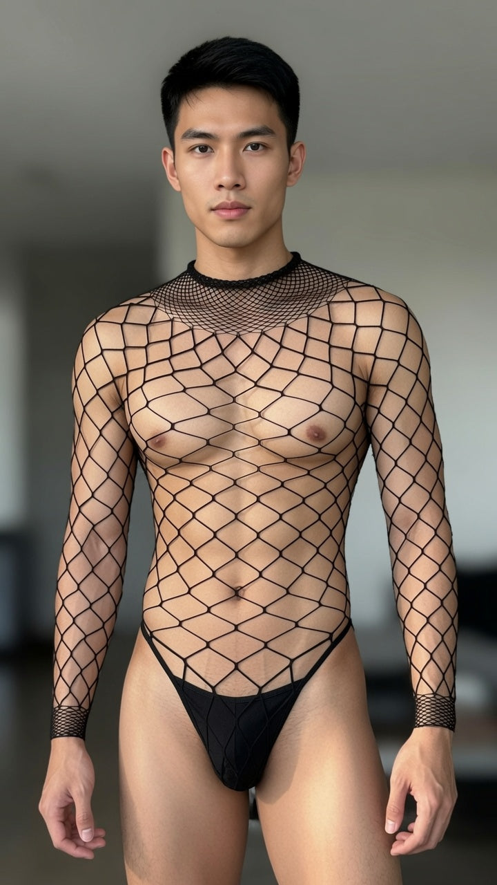 ชุดบอดี้สูปวันพีซตะขายยืดแขนยาวขนาดฟรีไซส์ ( รหัส B162 )