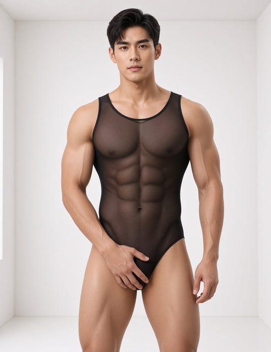 Bodysuit ซีทรูสีดำขนาด FREE SIZE ( รหัส B0699 )